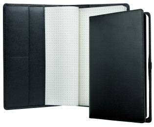 Notizbuch DIN A5 schmal | Echtleder | BOXCALF schwarz
